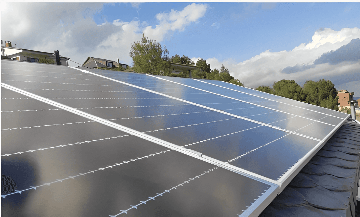 Tejado con Placas Solares instaladas