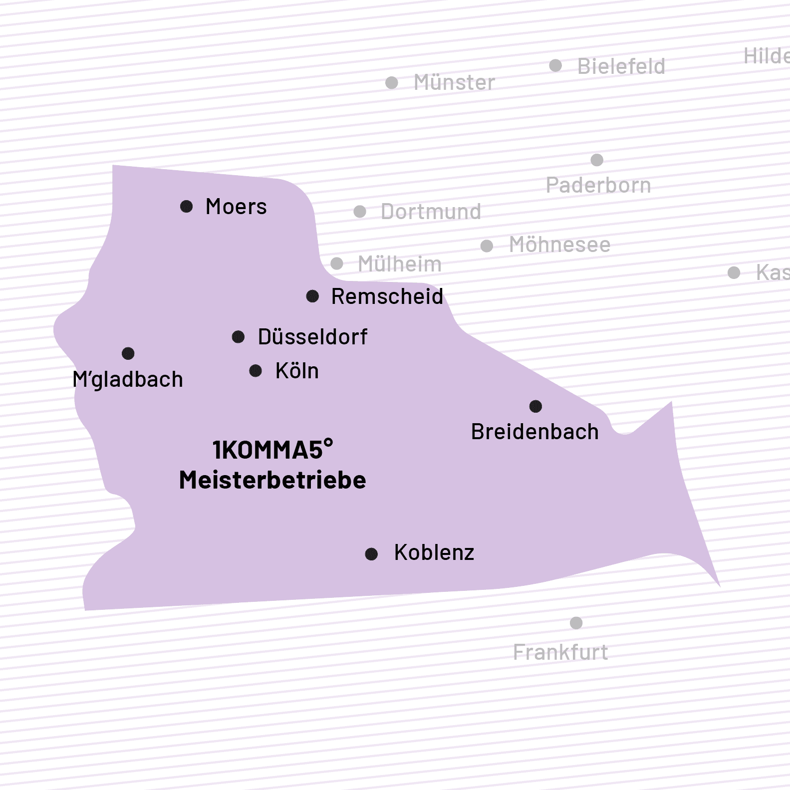 Region Moers, M´Gladbach, Köln, Düsseldorf, Remscheid, Breidenbach, Koblenz