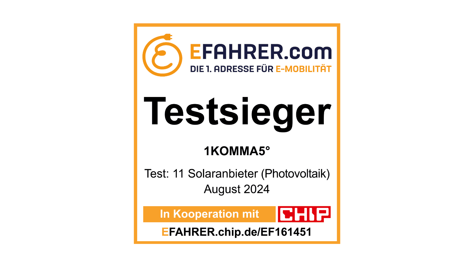 Efahrer Testsieger Siegel