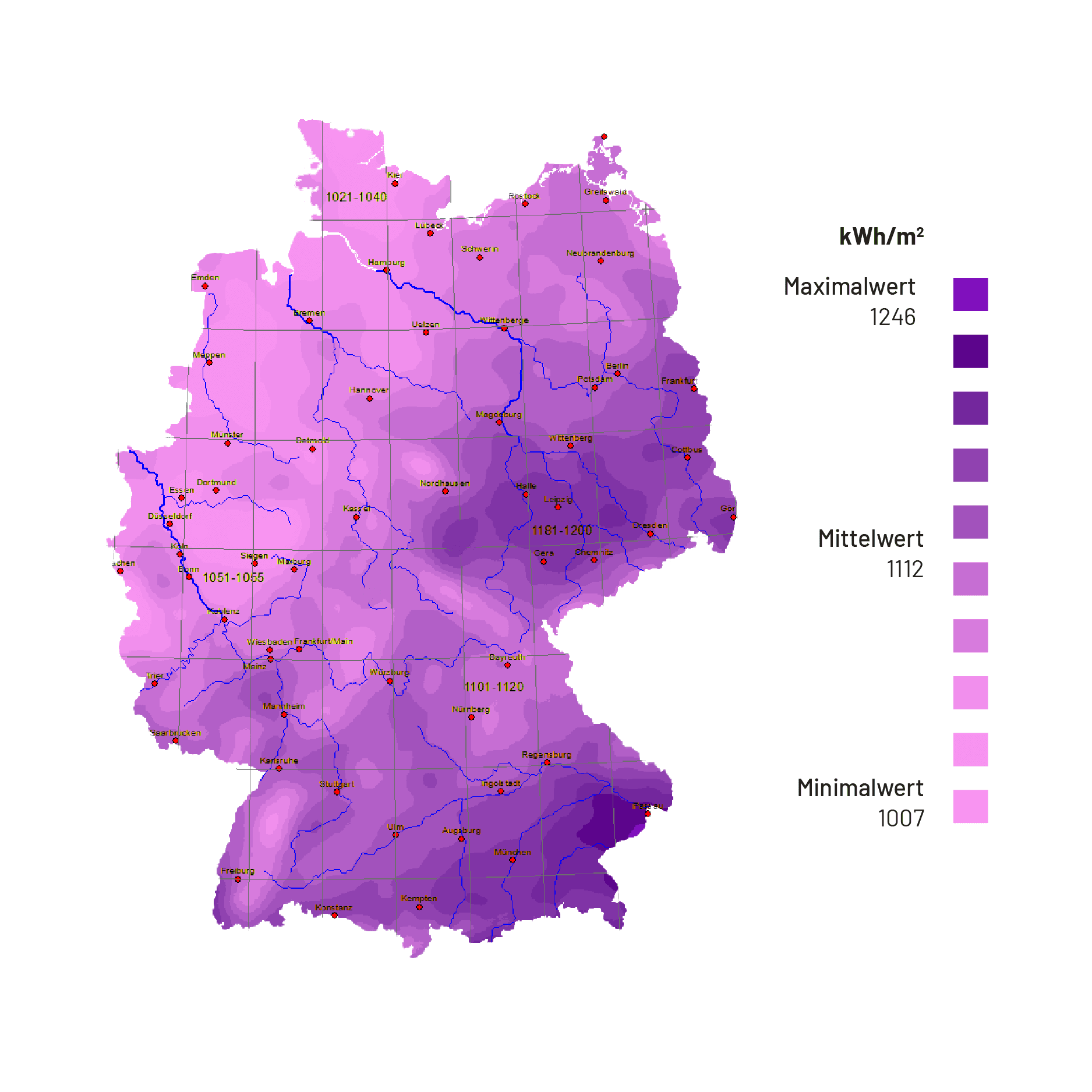 Globalstrahlung Deutschland 2024