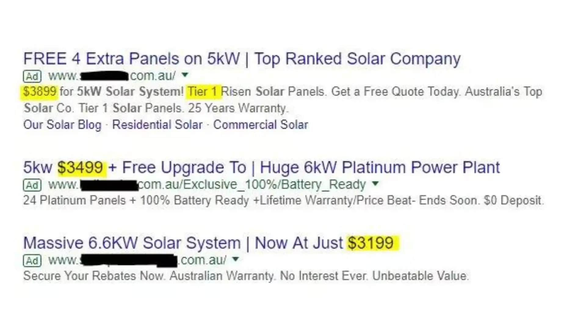 Cheap Solar Power System in Sydney Google Ads
