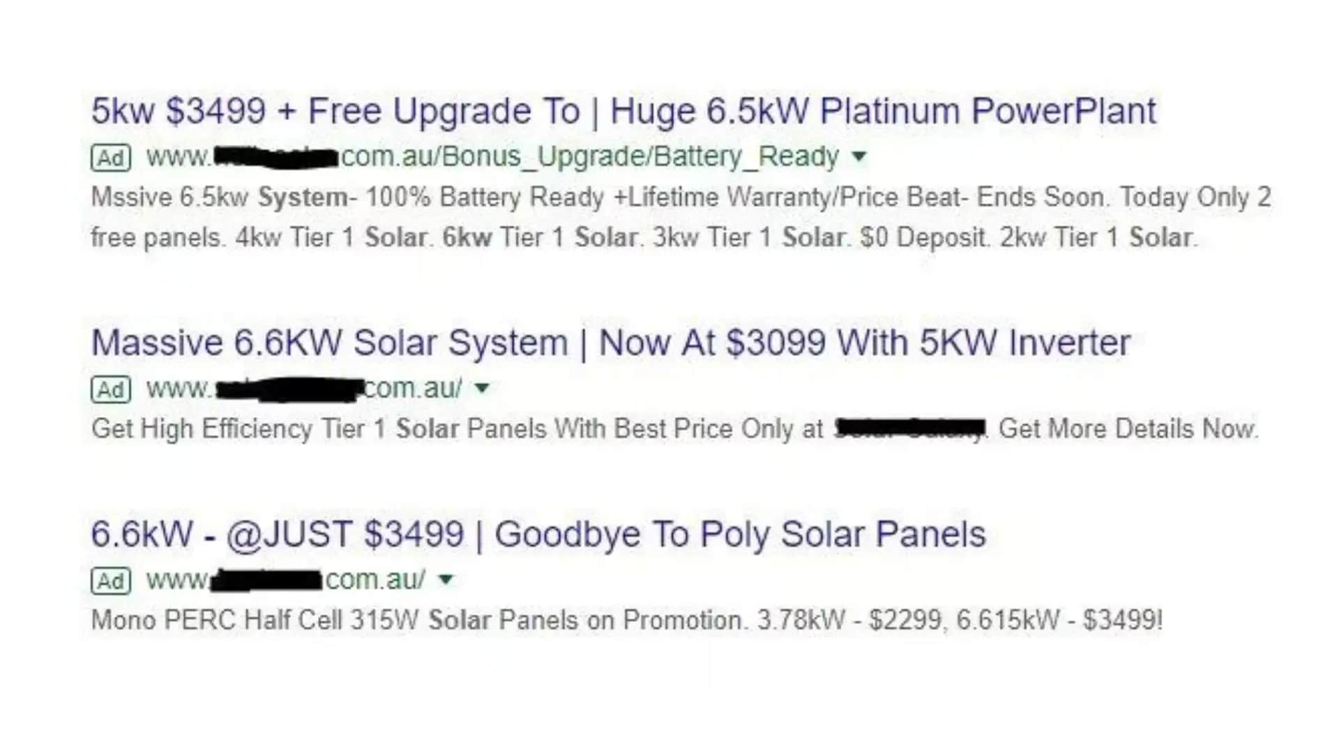 cheap solar deals Google ads