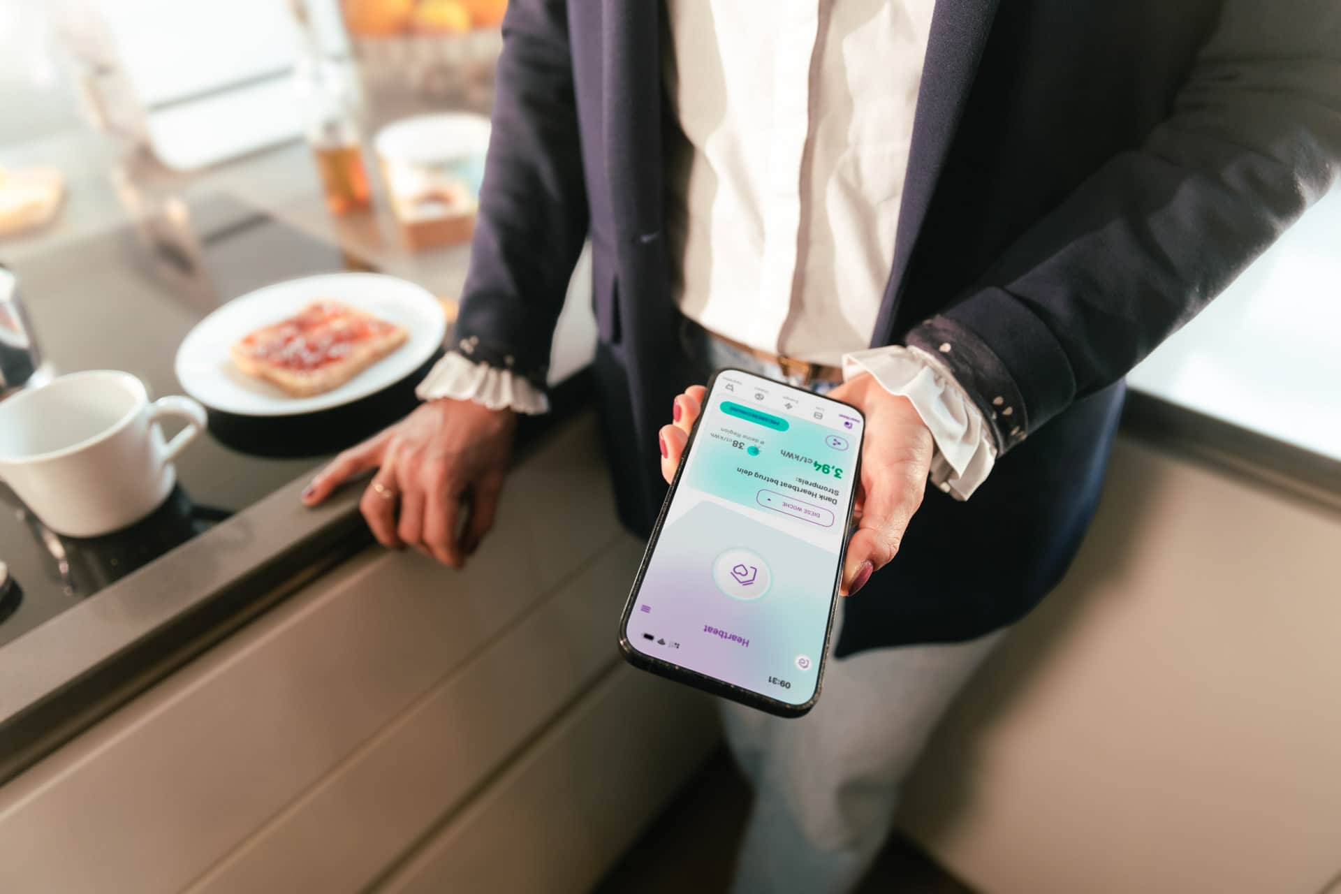 Energiemanager Heartbeat installiert an der Wand