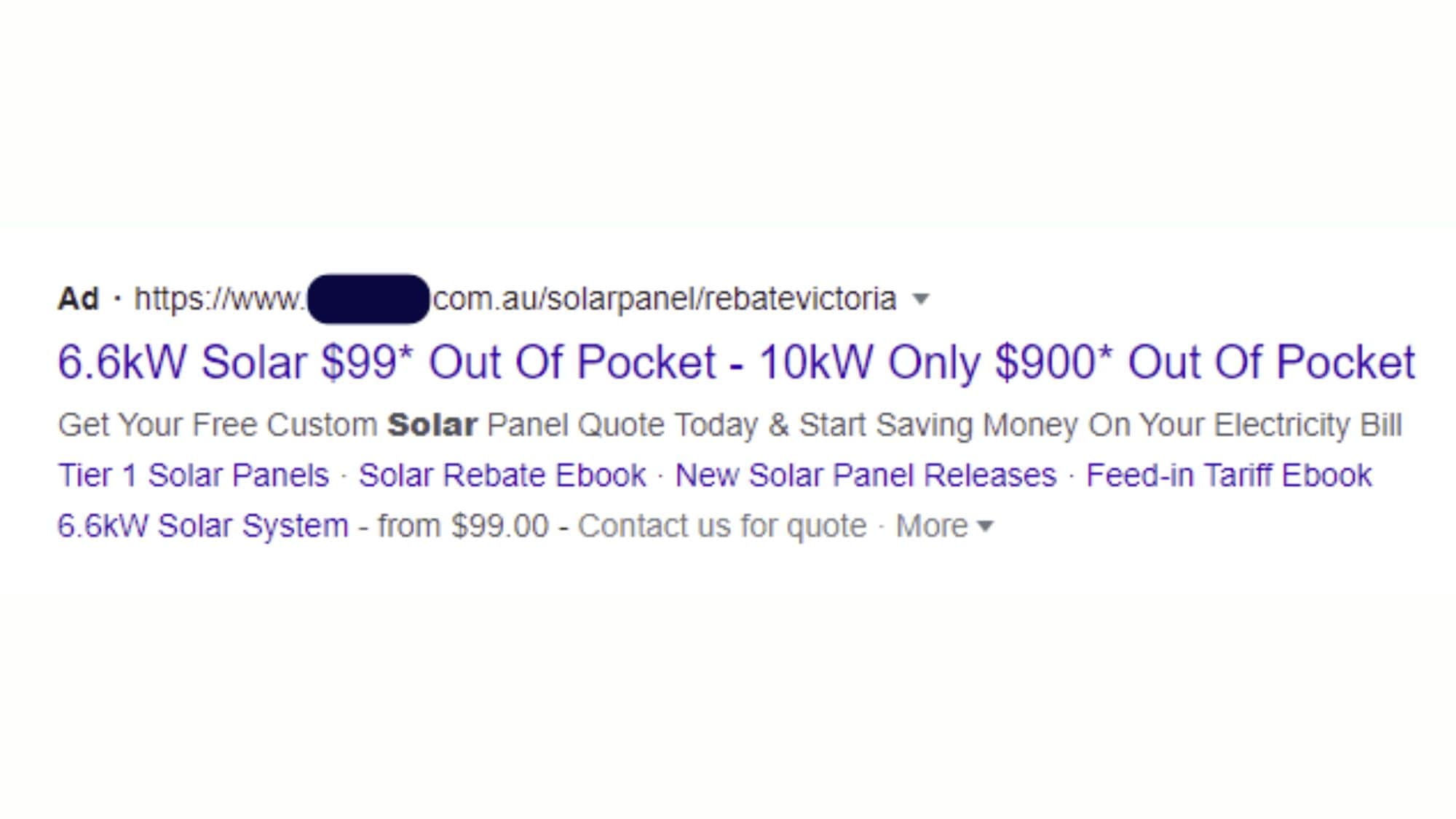 cheap solar in Melbourne Google Ads