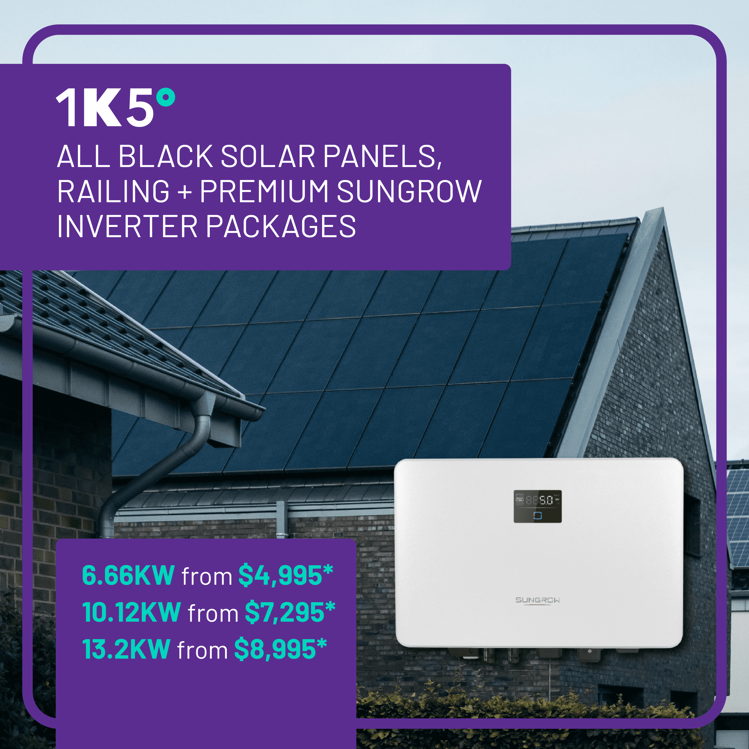 All Black Solar & Sungrow Inverter