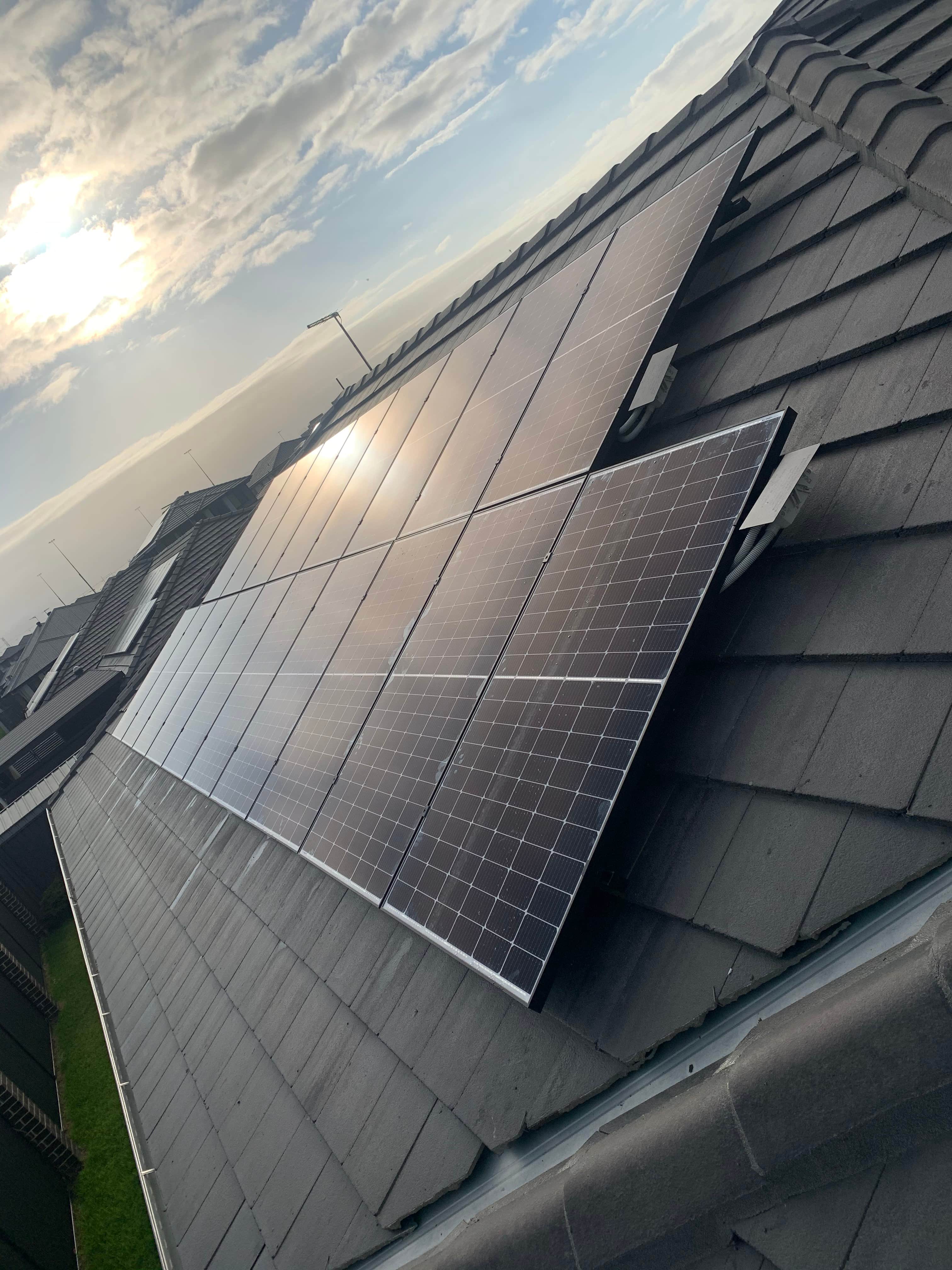 solar panel system installed on a roof