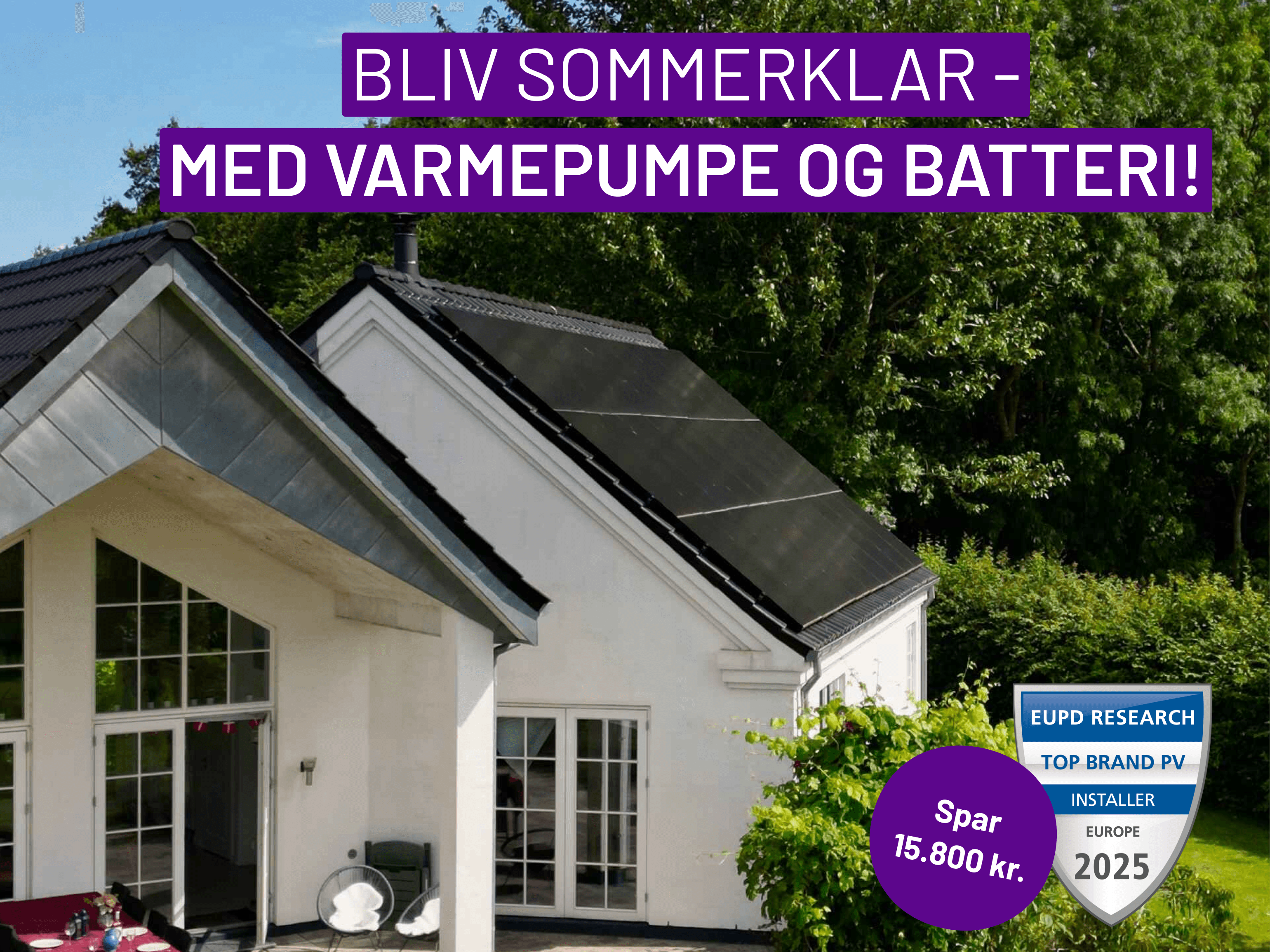 Hus med solceller på taget