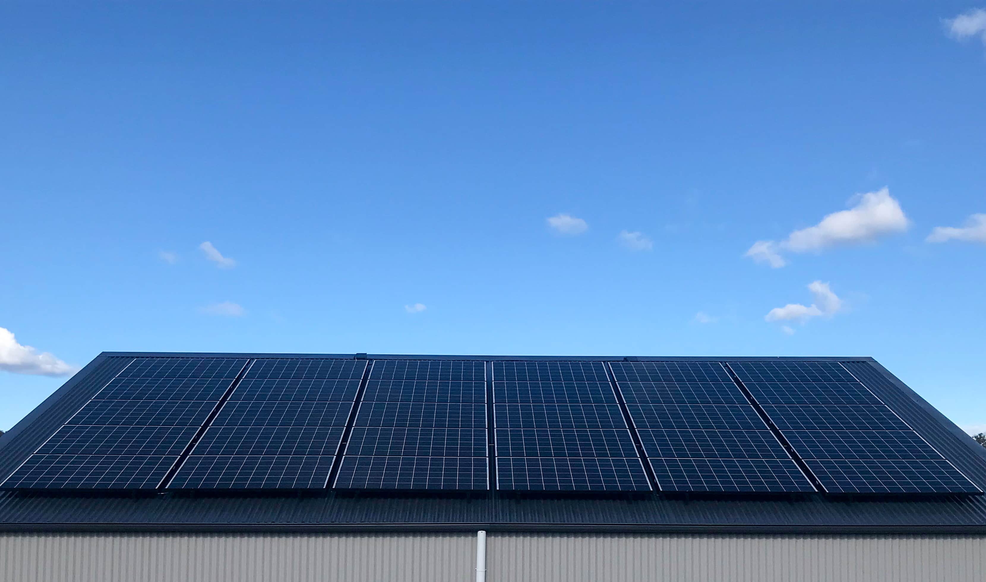 solar panel system installed in roof