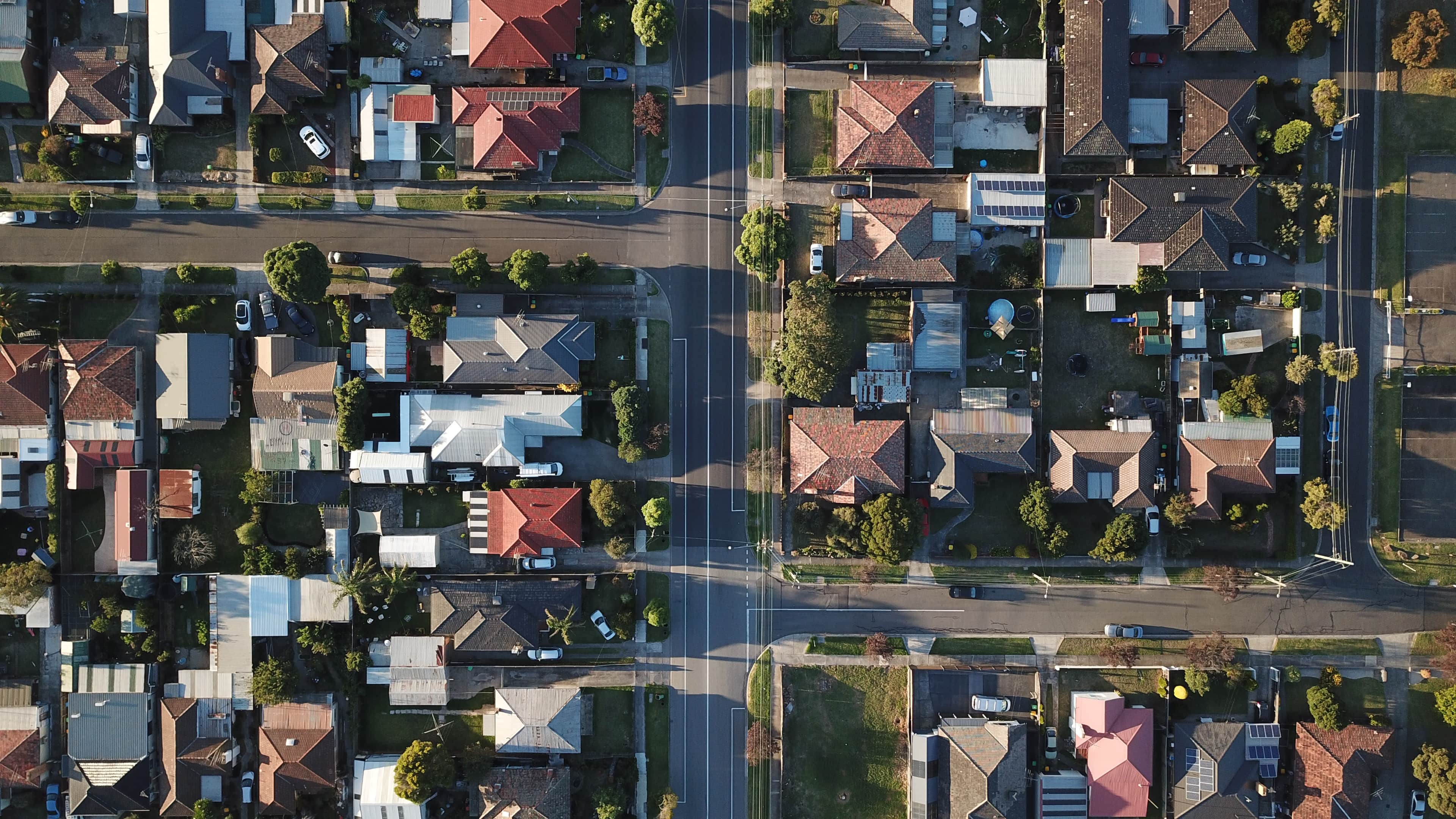 Melbourne homes aerial view