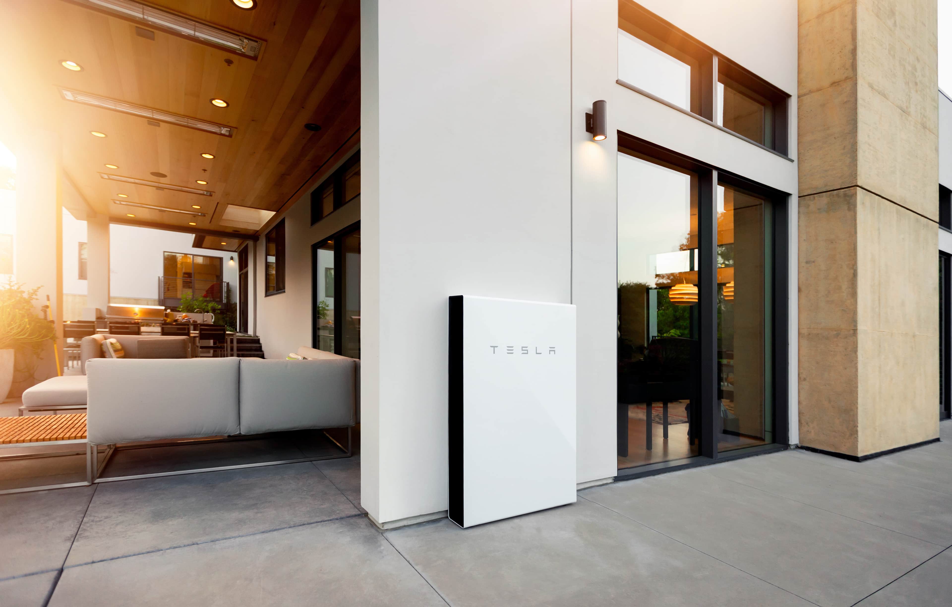 Tesla Powerwall 2 Mounted on the Wall