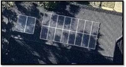 shaded solar panels