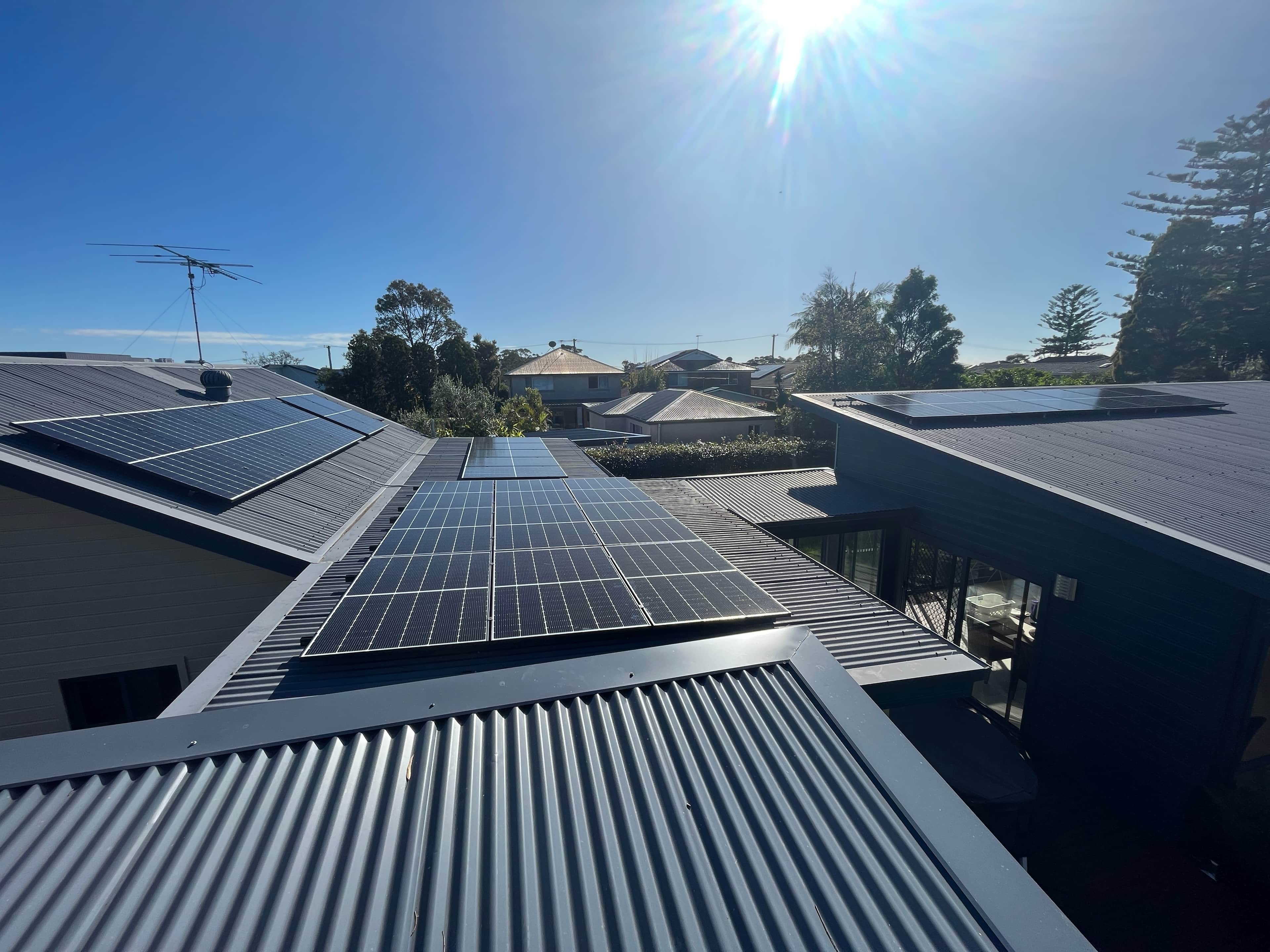heat pump on a solar-powered home