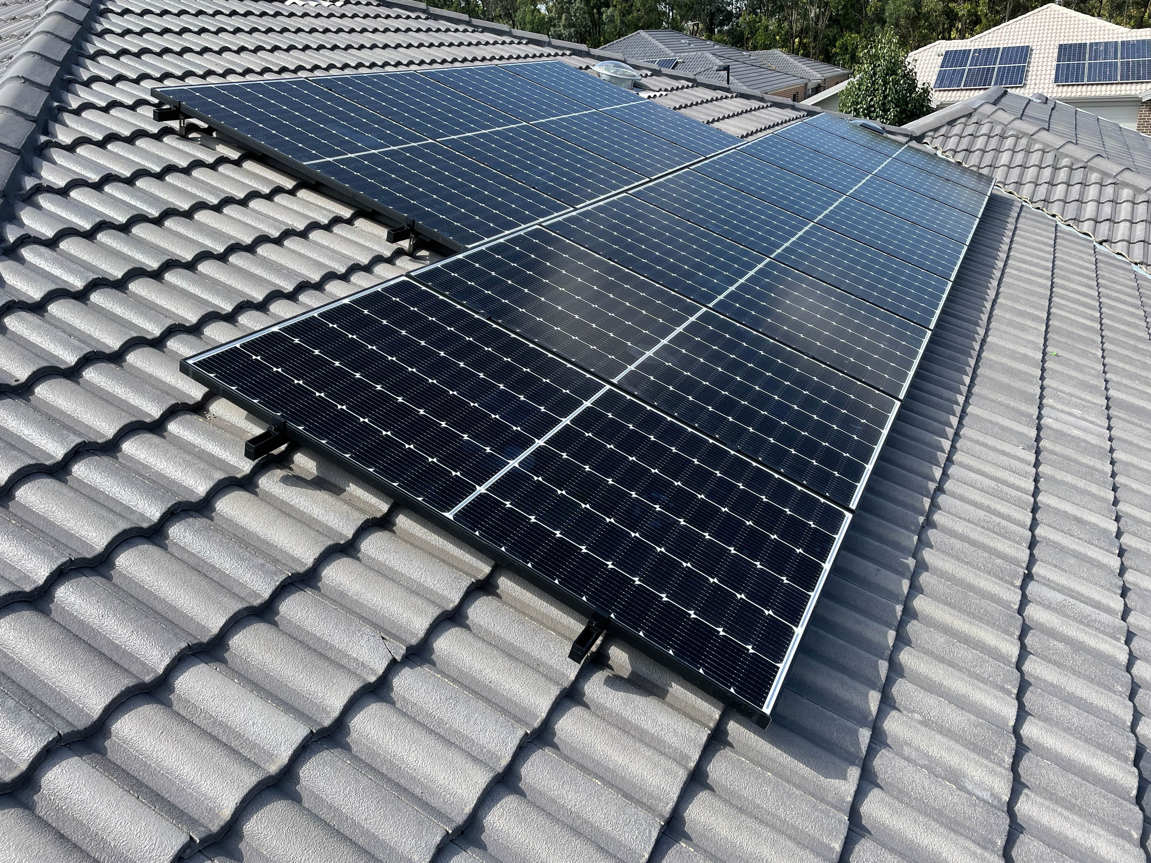 heat pump on a solar-powered home