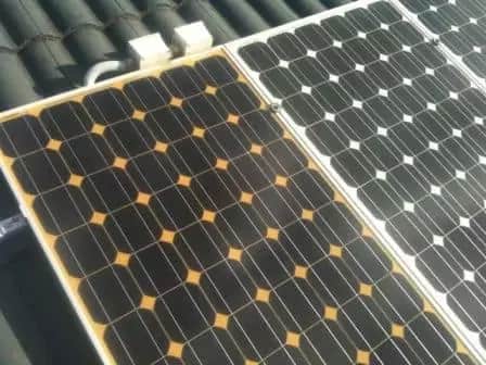cheap solar panels going brown in the sun