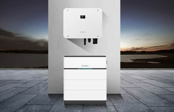 Sungrow Battery SBH Series with Sungrow Inverter mounted on a wall