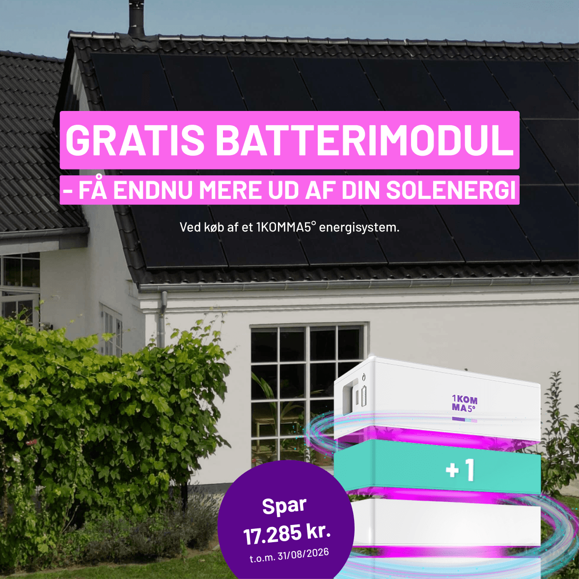 Hus med solceller på taget