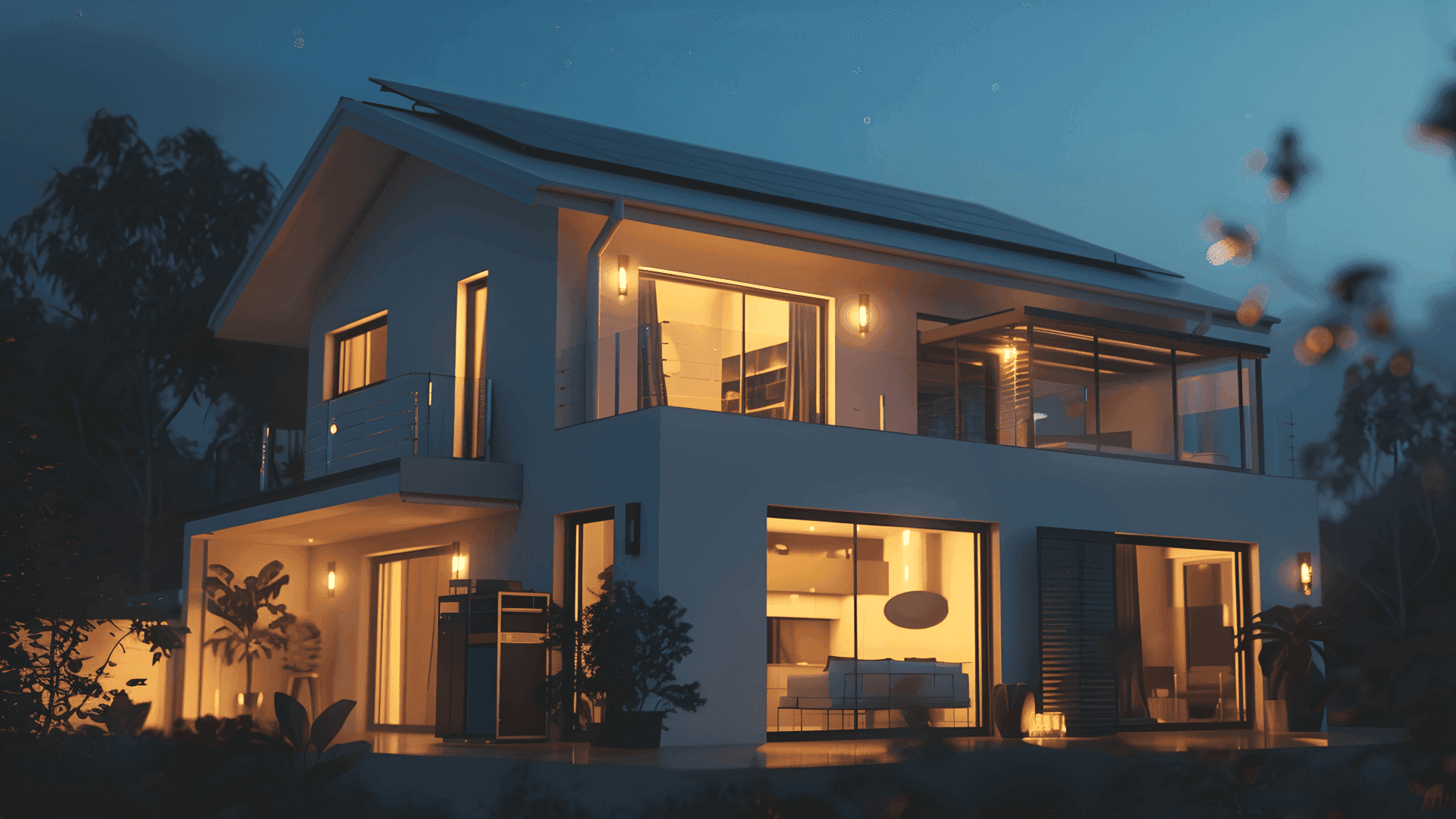 Handwerker mit Solarmodul