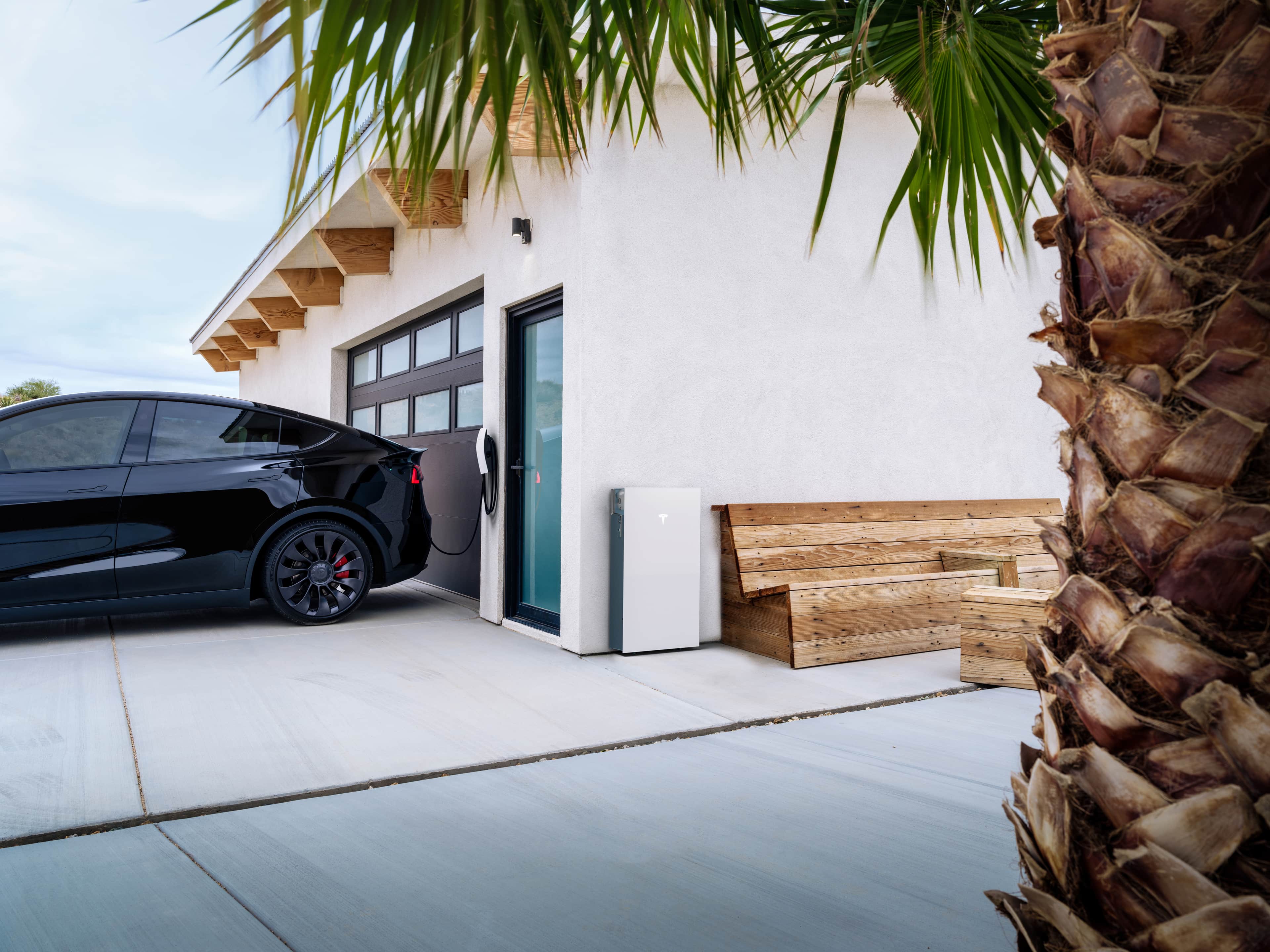 Tesla Powerwall 3 installed outside the garage
