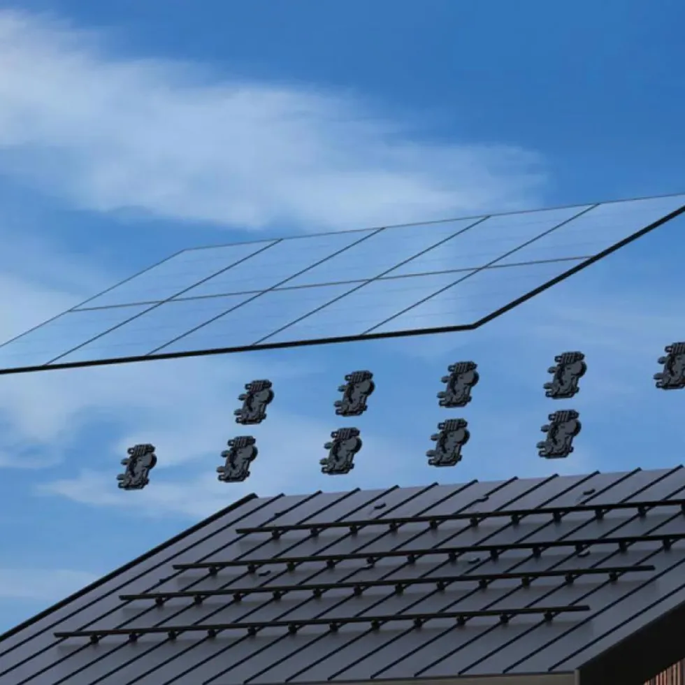Enphase Microinverter installed in a solar array