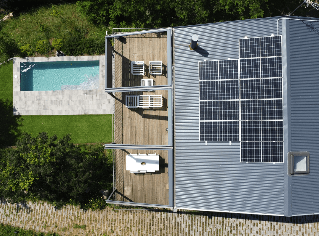 15kW solar panel system installed on a terracotta