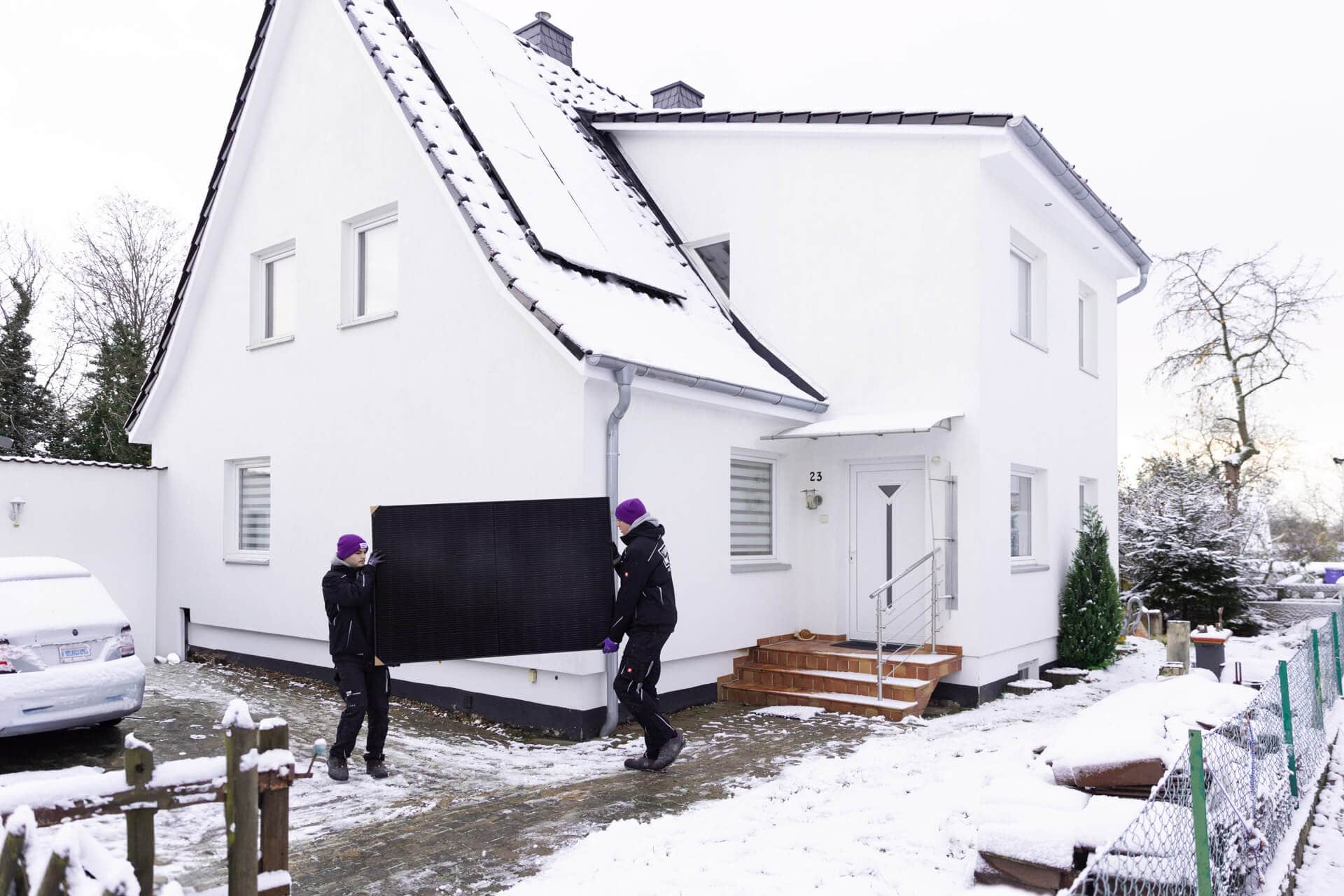 Solceller på vintern