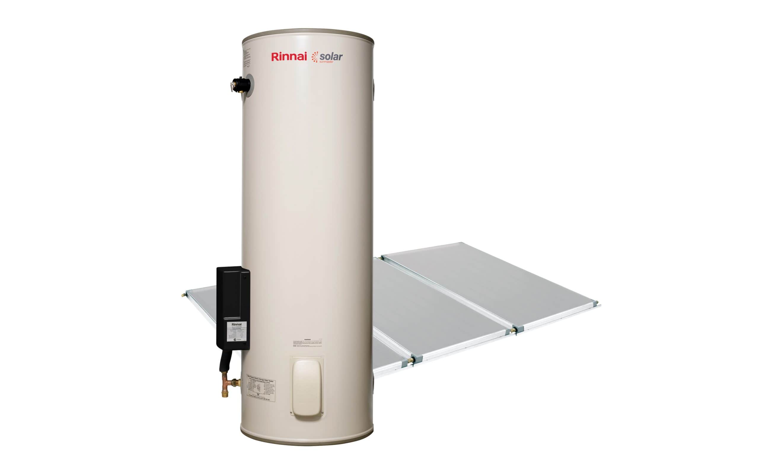 Rinnai solar hot water system with flat collectors