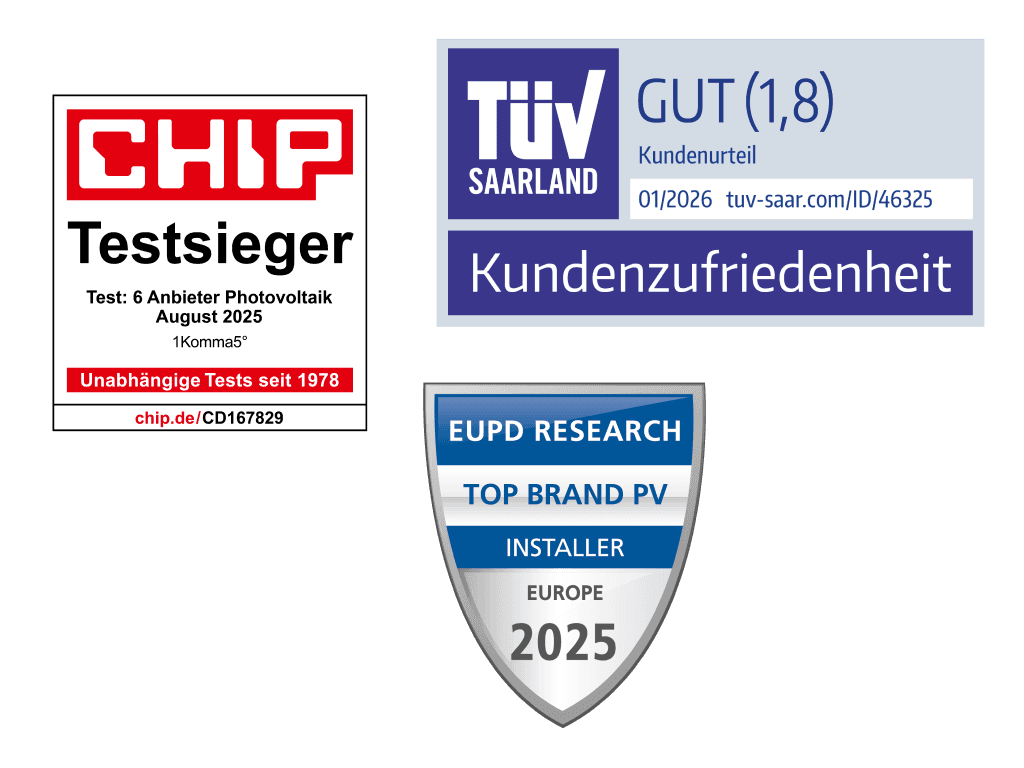 Testsieger Chip, Tüv 1,8, EUPD Marktführer