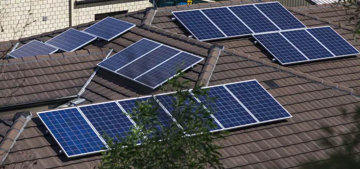 flexible solar array installed on a concrete metal roof