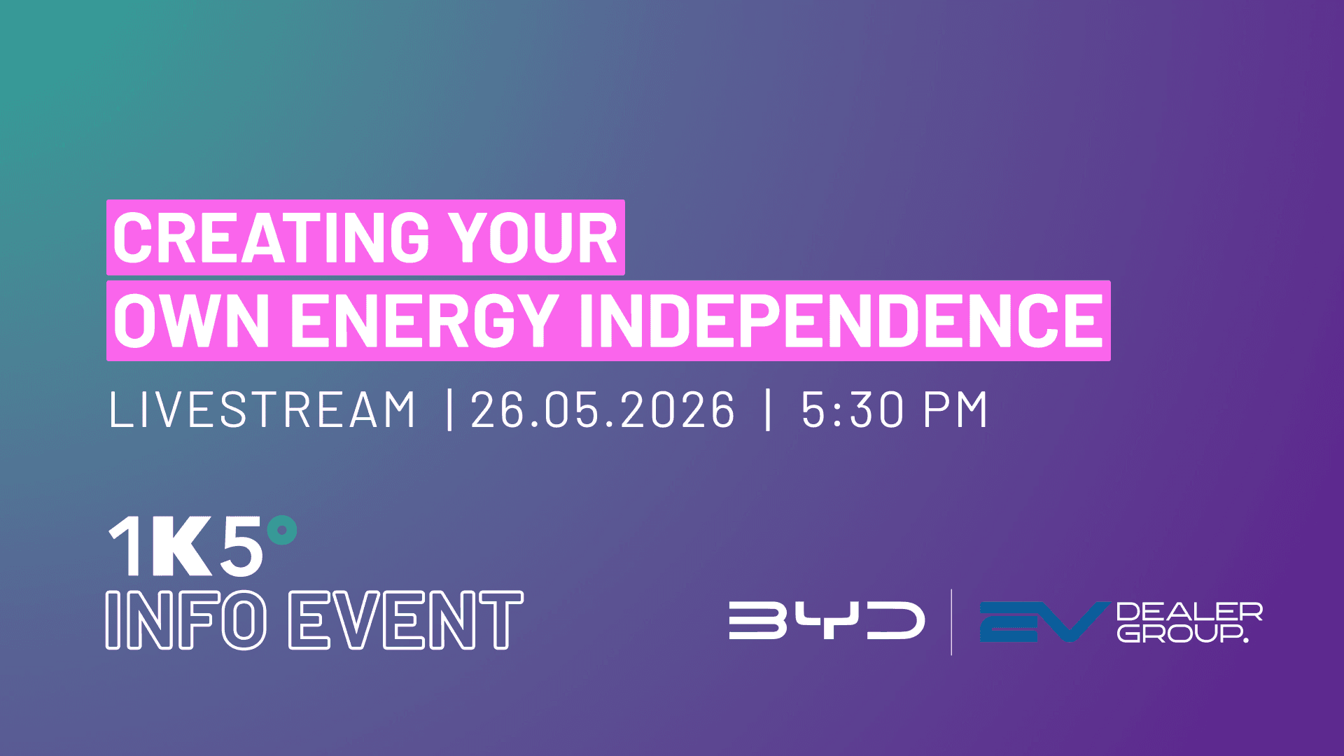 Creating Your Own Energy Independence Event Replay