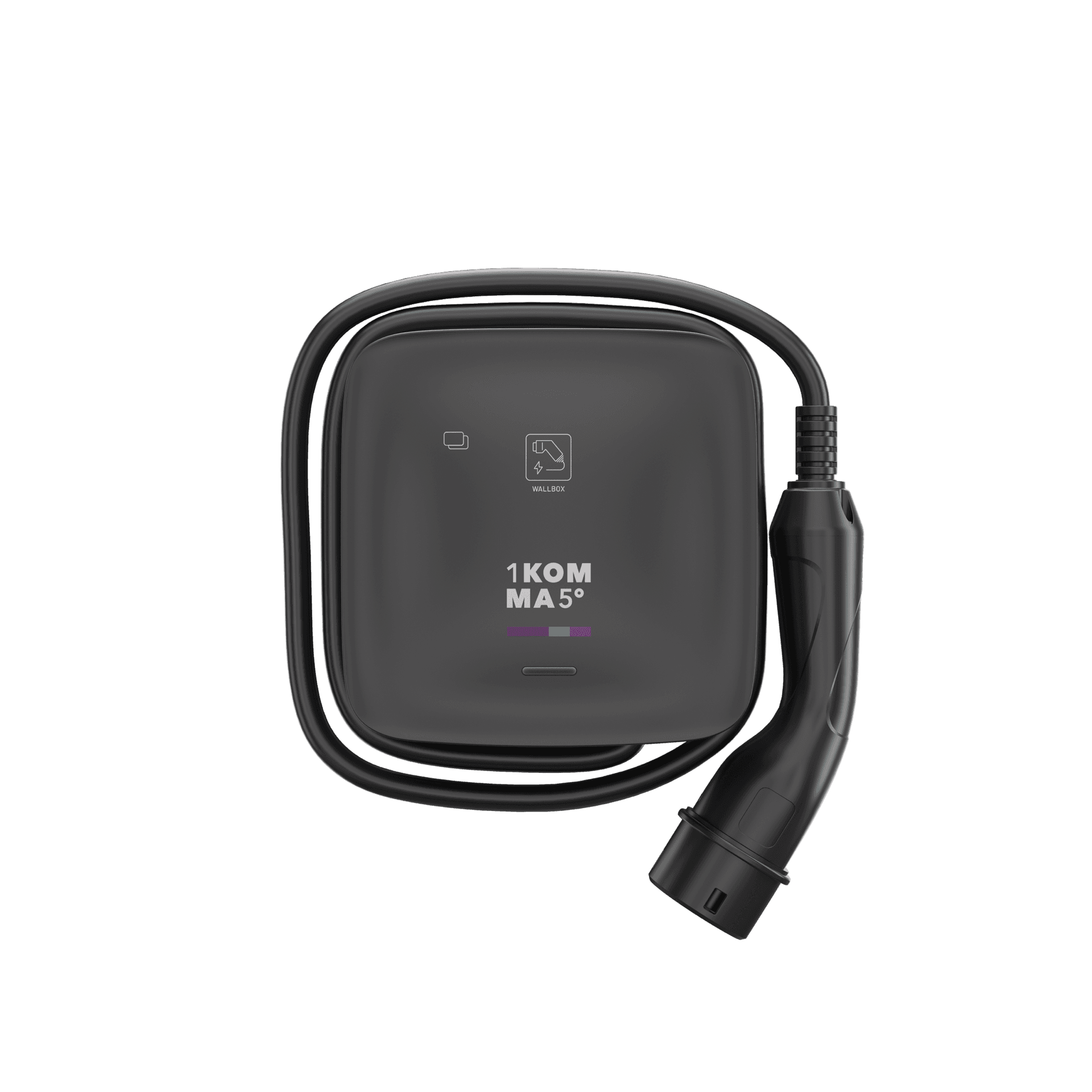 Mann lädt sein Elektoauto mit der 1KOMMA5° Wallbox