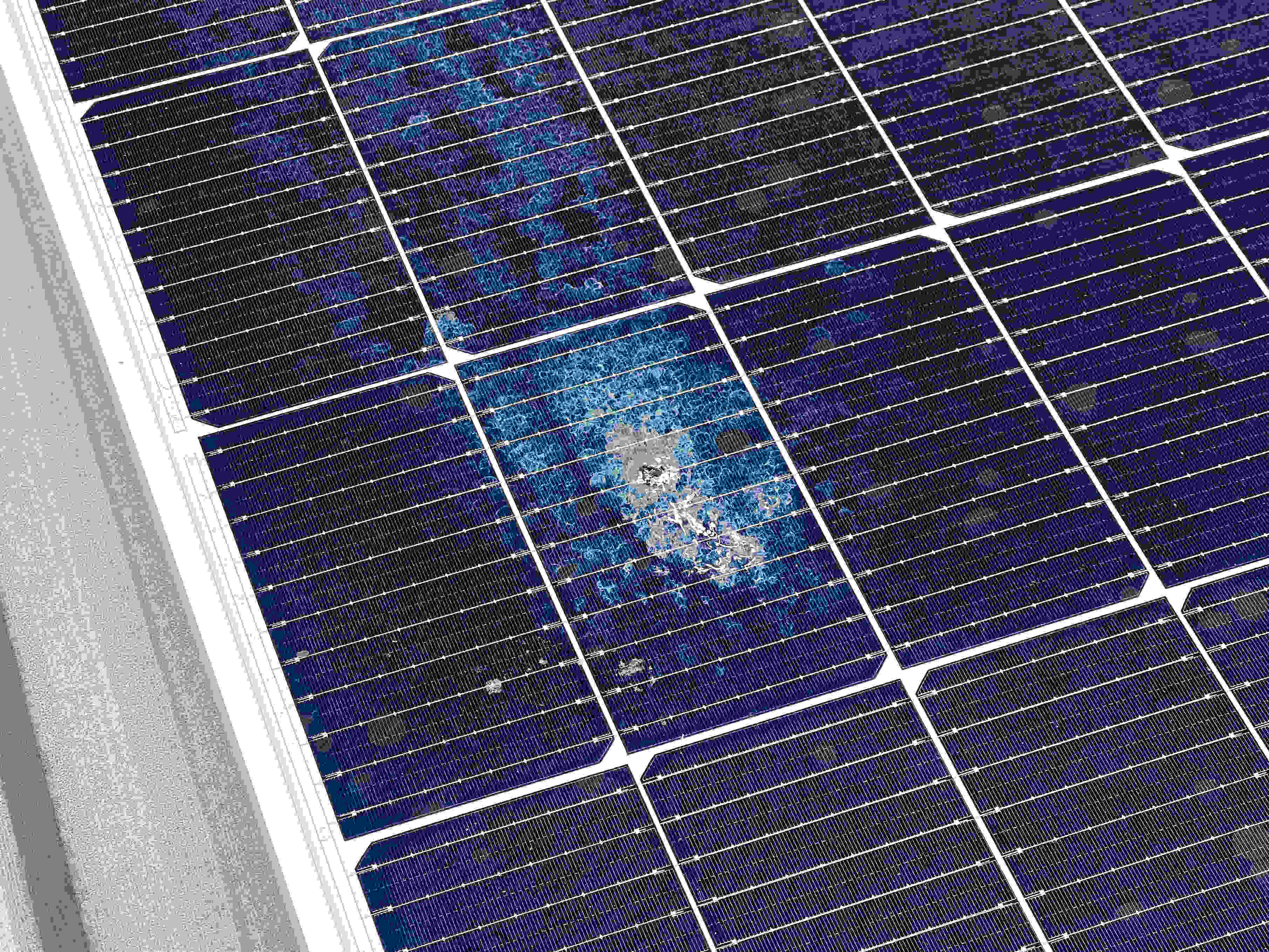 broken solar panel